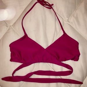 Frankie’s Bikinis Malia Crochet Wrap Top